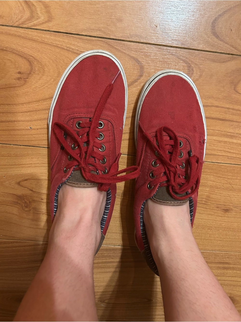 Vans HTF Retired Cord & Plaid Era 59 Red Dahlia
